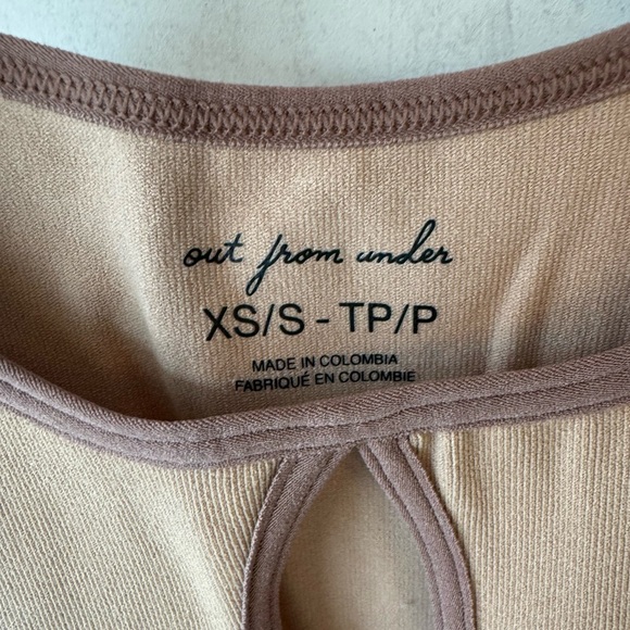 Urban Outfitters Out from Under NWT Cropped Tank Top Sz XS Beige/Brown - Picture 3 of 4
